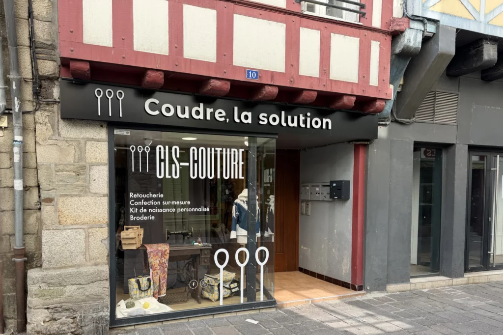 Vitrine de l'Atelier CLS-Couture basé à Pontivy.